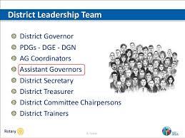 The role of the District and the Governors Assistants