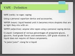 Vaping - its in our community & what we need to know about it