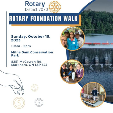Join us @ Rotary District 7070 Foundation walk.