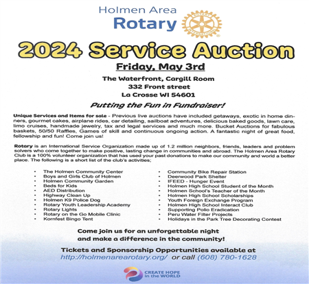 Social: Holmen Rotary Service Auction