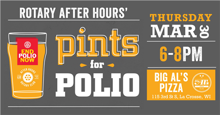 Pints for Polio Fundraiser & Social Event