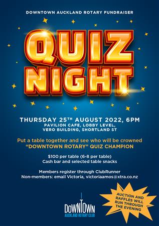 Downtown Auckland Quiz Night Fundraiser 