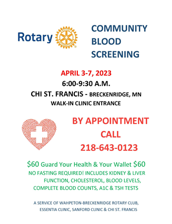 Spring 2023 Blood Screening