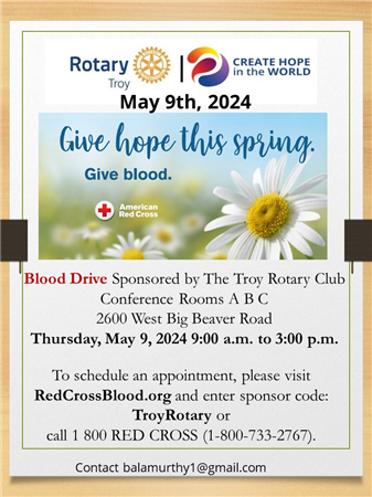 Red Cross Blood Drive and Troy Rotary