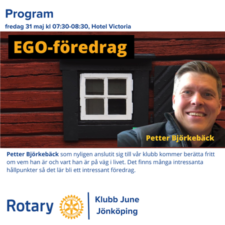 EGO-föredrag - Petter Björkebäck