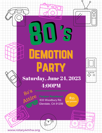 80s Demotion and Induction Celebration 