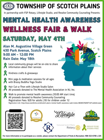 Mental Health Awareness Fair & Walk  Scotch Plains