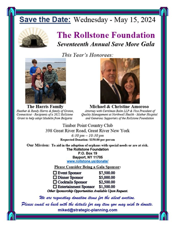 The Rollstone Foundation- Annual Save More Gala