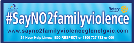 sayNO2familyviolence football netball round