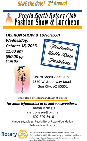Peoria North Rotary Club Fashion Show & Luncheon