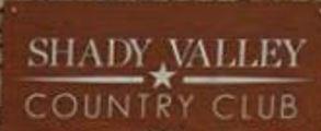 at Shady Valley Country Club at from 6:30 to 8:30pm