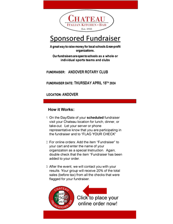 The Chateau Andover / Andover Rotary Fundraiser