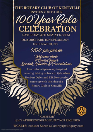 Rotary Club of Kentville 100 Year Gala Celebration
