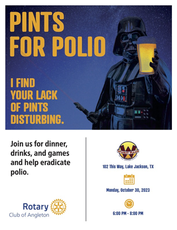 Rotary Social: Pints for Polio