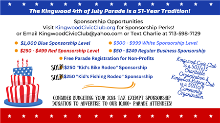 Kingwood 4th of July Planning Meeting - Join Us!