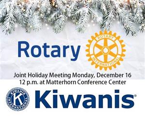A special holiday season joint meeting of the Elkhart Rotary and Elkhart Kiwanis Clubs