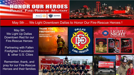 Honor Our Heroes- Light Downtown Red!