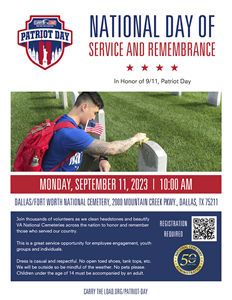 Carry the Load Service Project at DFW National Cemetery