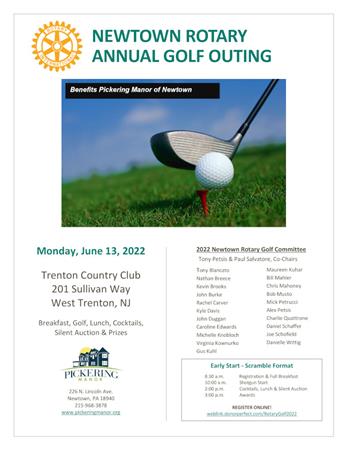 Rotary Golf Outing to Benefit Pickering Manor 2022