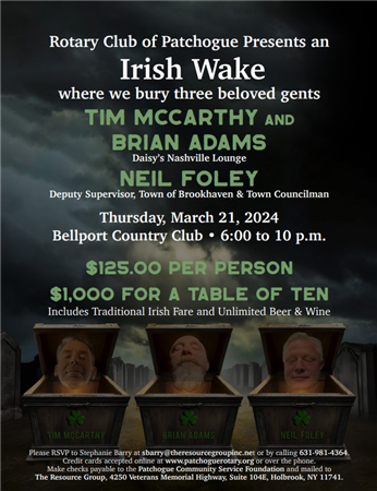 Patchogue's Irish Wake Fundraiser