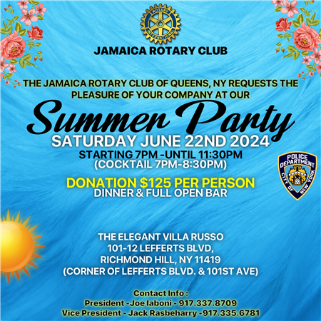Jamaica Rotary's Summer Party
