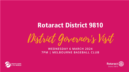District 9810 District Governor Visit to Rotaract