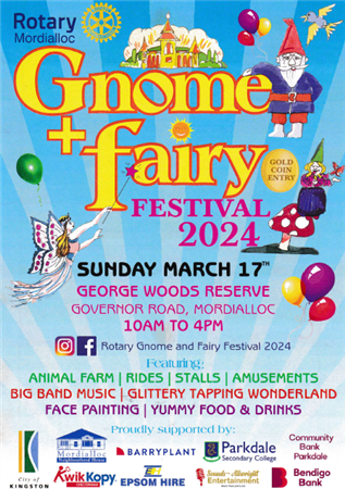 RC Mordialloc - Gnome & Fairy Festival 