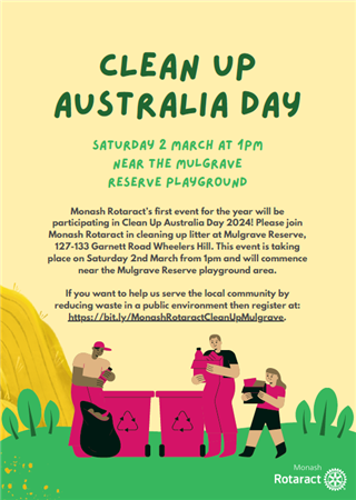 Monash Rotaract - Clean Up Australia Day 2024