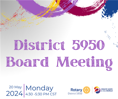 May District 5950 Board of Directors Meeting