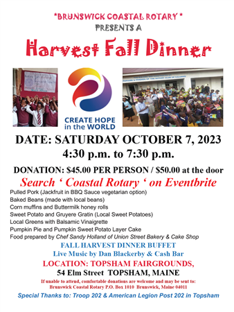 Harvest Dinner - Brunswick Coastal