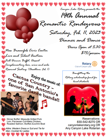 Canyon Lake's 14th Annual &quot;Romantic Rendezvous&quot;
