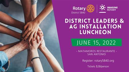District Leaders & AG Installation Luncheon