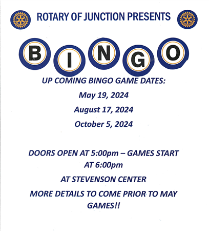 Junction's Bingo Fundraiser