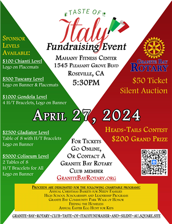 A Taste of Italy Fundraising Event