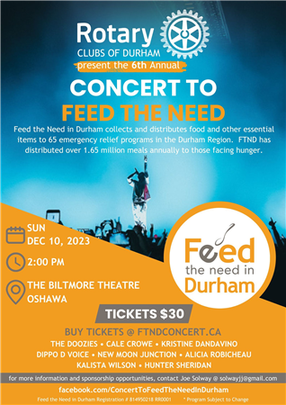 Concert for Feed The Need in Durham
