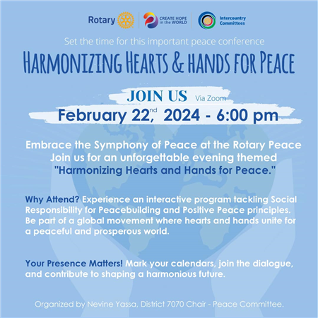 PEACE FORUM &quot;Hearts and Hands for Peace