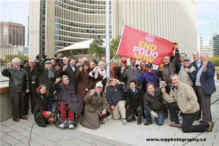 World Polio Flag Raising at Toronto City Hall