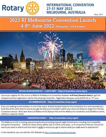 Rotary International Convention Melbourne