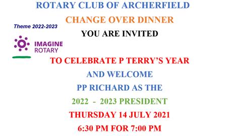 Rotary Club of Archerfield Changeover