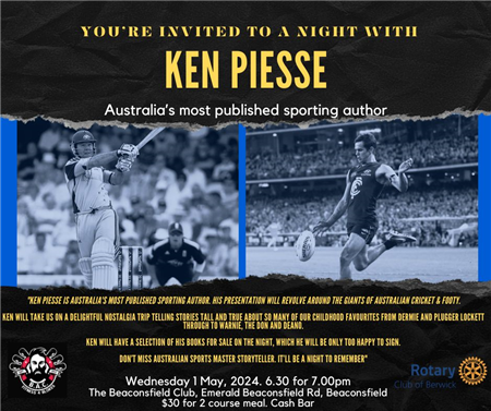 GIANTS OF AUSTRALIAN CRICKET & FOOTY - A Night with Ken Piesse