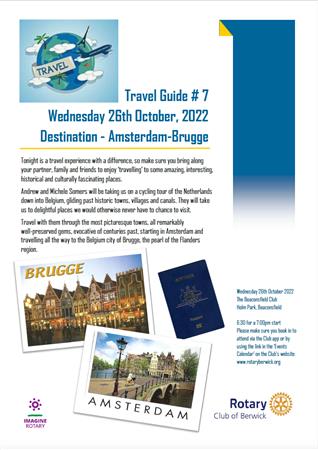 Travel Guide Partners night: Amsterdam to Brugge by Bike and Boat
