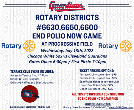 DISTRICTS END POLIO NOW BASEBALL GAME