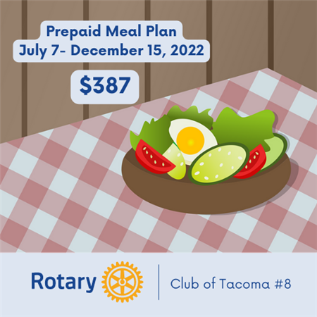 Prepaid Meal Plan July 7 - December 15, 2022