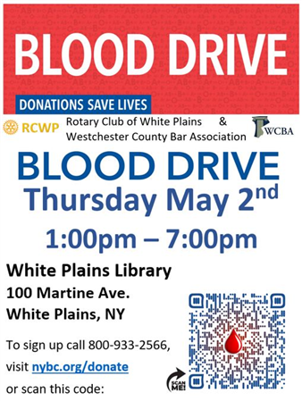 White Plains Rotary Blood Drive