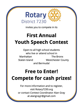 First Annual Youth Speech Contest-Enter by Apr. 19