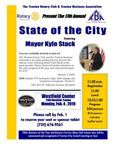 Annual State of the City address, Service above self, Business of the Year award