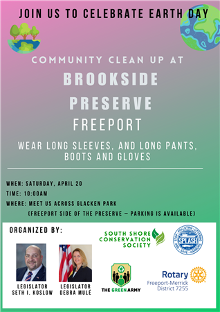 Brookside Nature Preserve Earth Day Cleanup