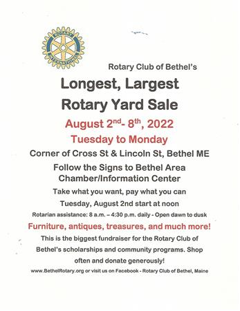 Longest, Largest Rotary Yard Sale
