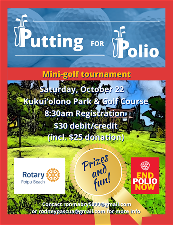 Putting for Polio Mini-golf tournament