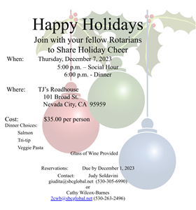 Celebrate the Season with Rotary Friends and Family